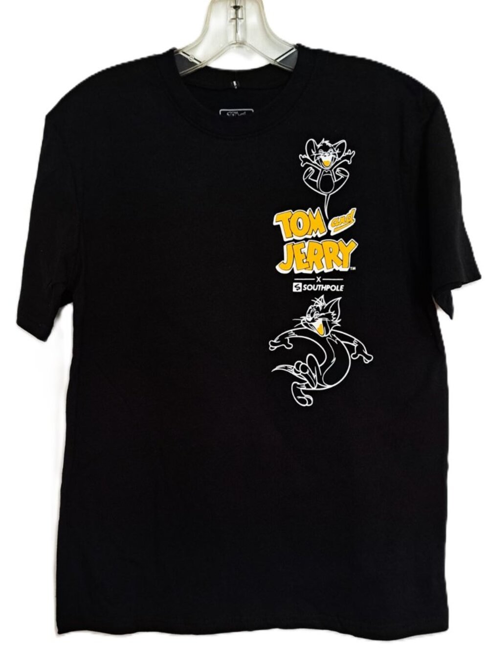 SOUTHPOLE Graphic Black Tee Shirt Kids (L) 14-16 NWT Tom and Jerry Forever Foes
